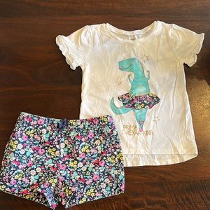 Girls Carters dinosaur outfit 5T